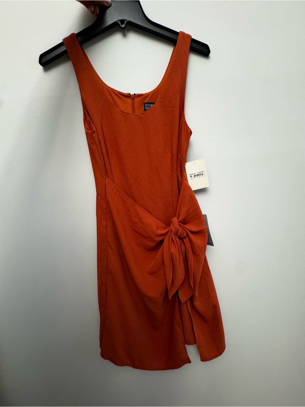 Nordstrom Rust Knot-Detail Sleeveless Mini Dress
